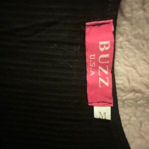 Women's Black Ribbed Top